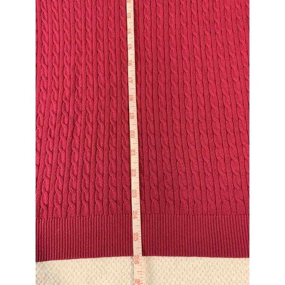 Tommy Hilfiger Cable Knit Sweater Women’s Medium Pink Preppy Light Sweater - Picture 6 of 8